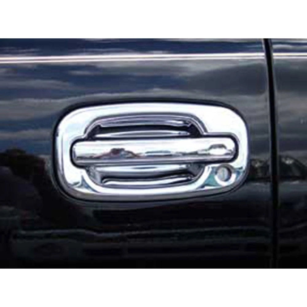 Door Handle Covers for 1999-2006 GMC Sierra 1500 w/Pass Key (Chrome Set of 2)