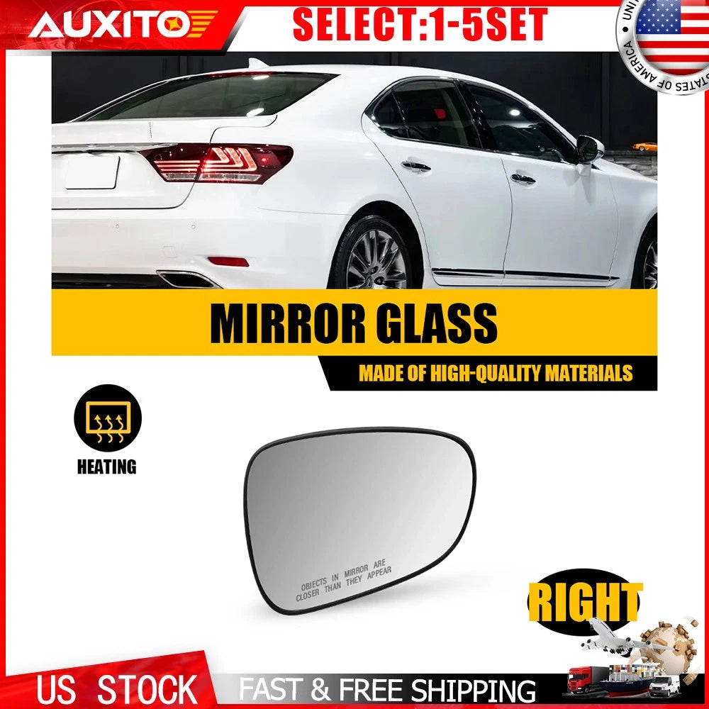Heated Mirror Glass Right Passenger Side for Lexus LS460 ES350 CT200h (1-5X)