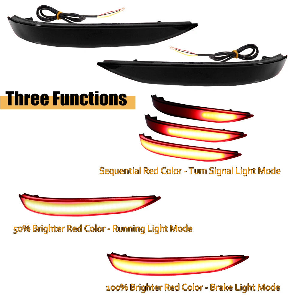 2 Smoked LED Tail Brake Signal Lights for Chevrolet Equinox (2018–2022)