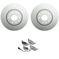 Front Rotors & Akebono EURO Ceramic Brake Pads Kit for A3, Beetle, Passat