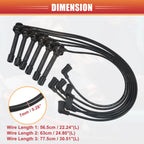 6pcs Spark Plug Wire Ignition Coil Cable No.MD338249 for Mitsubishi Montero (1997)