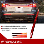Red LED Rear Bumper with Sequential Tail Lights for Lincoln MKZ (2013–2020)