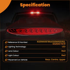 3rd Brake Light Taillight Lamp Red for Mini Cooper R50 R53 (2001–2006)
