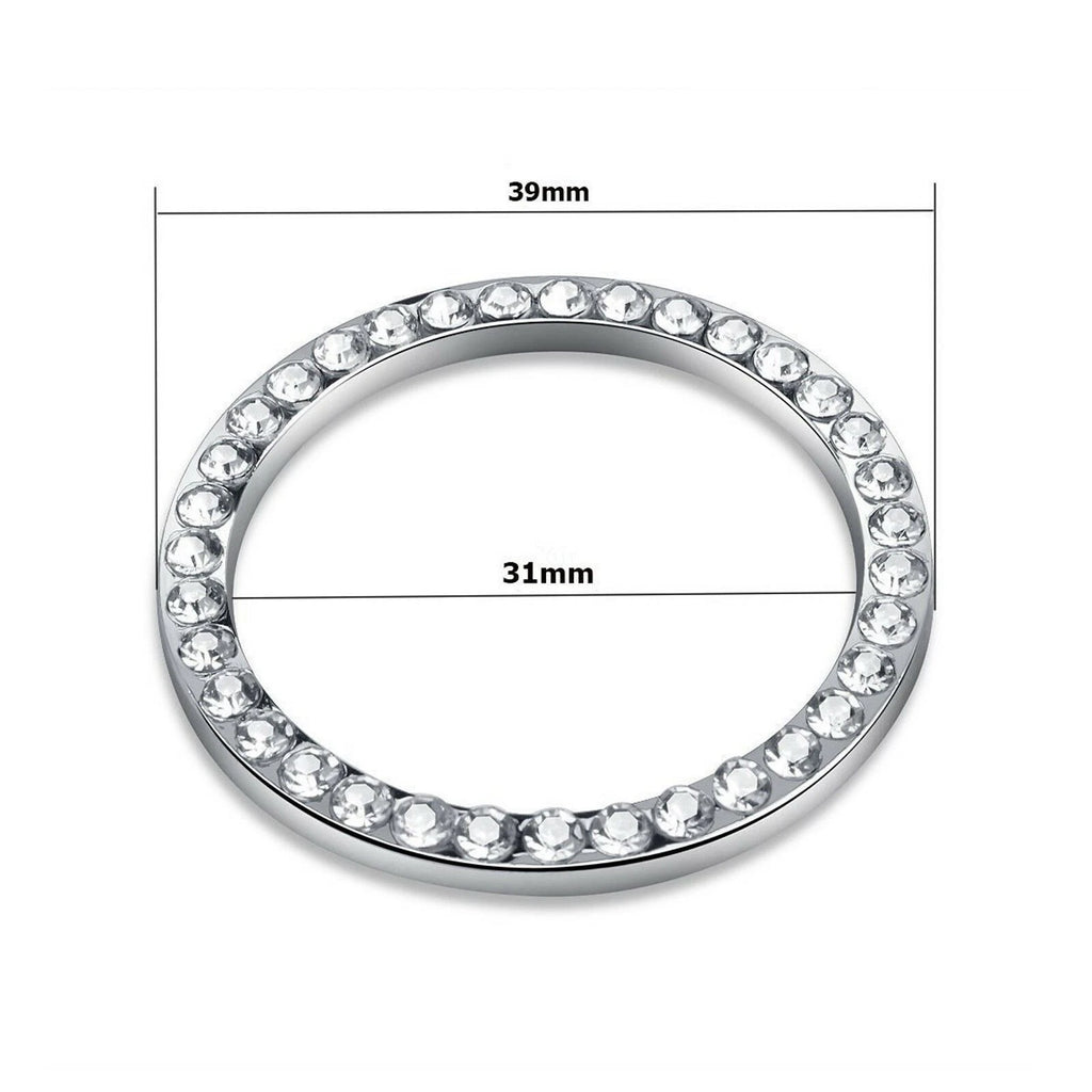 Bling Diamond Car Start Engine Ignition Button Decor Ring Cover Crystal Sticker for Toyota (2014-2023)