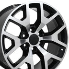 22 Inch Machined Black Wheel Replacement for 1992–1994 Chevy Blazer