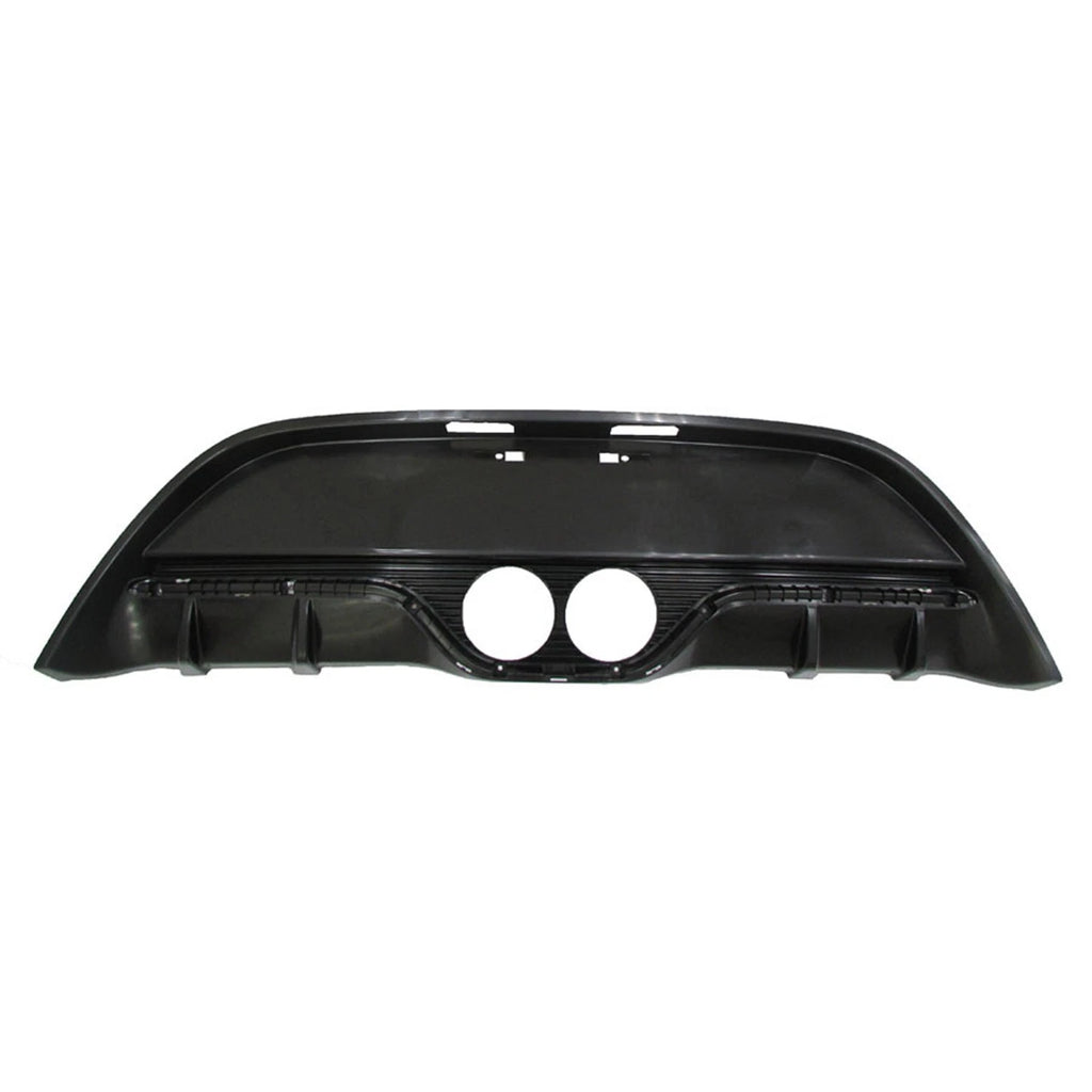 Replacement Primed Poly Rear Lower Bumper Cover w/o Park Assist Sensor Holes
