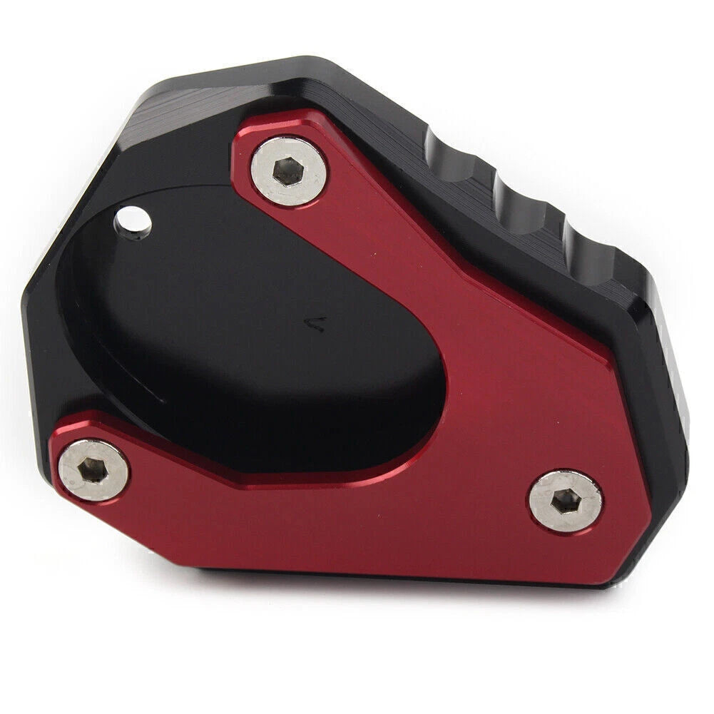 CNC Red Foot Stand Side Extension Plate for Kawasaki Ninja 400 (2018–2023)