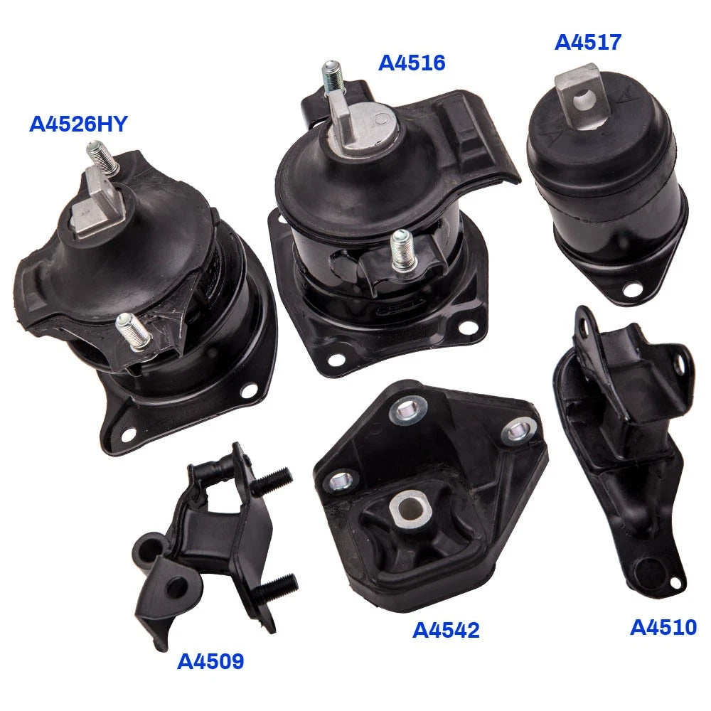 6Pcs Motor & Trans Mount Set for Honda Accord (2003–2007) A4517 A4526HY