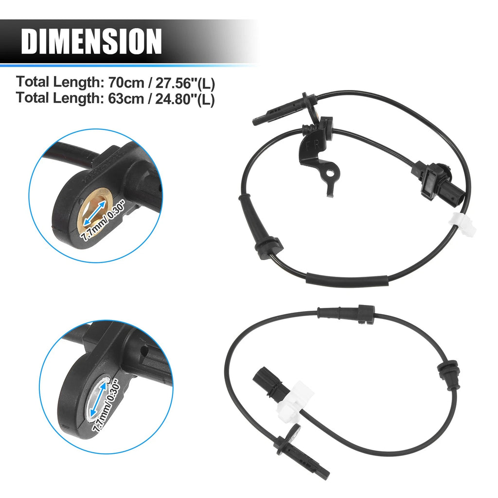 Set of 4 ABS Wheel Speed Sensors for Acura TLX (2015–2020)