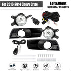 Set of 2 Halogen Fog Lights for Chevy Cruze (2010â2014)