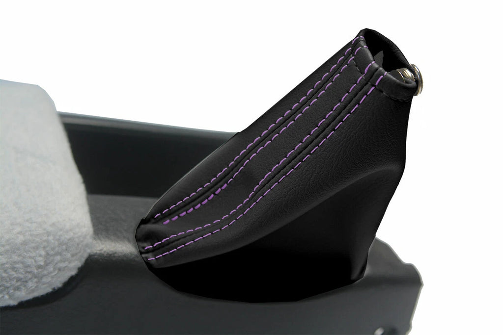 E Brake Boot Cover for Nissan Skyline R32 (1989–1993) Black Purple Stitch