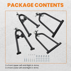 Set of 4 Front Lower & Upper A-Arms for Yamaha YFZ450 (2004–2013)