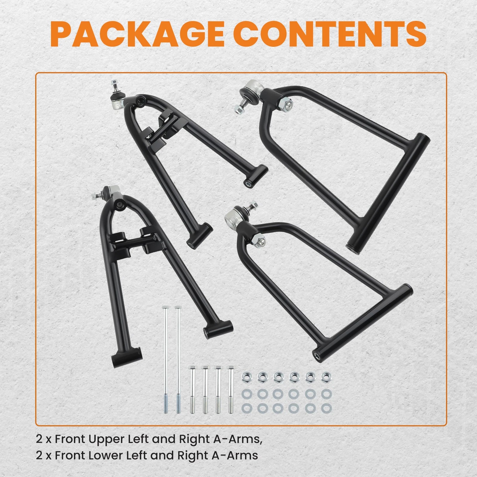 Set of 4 Front Lower & Upper A-Arms for Yamaha YFZ450 (2004–2013)