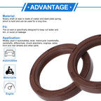2X Oil Seal Rotary Shaft Seal for Various Models (35x45x7mm) FKM Rubber