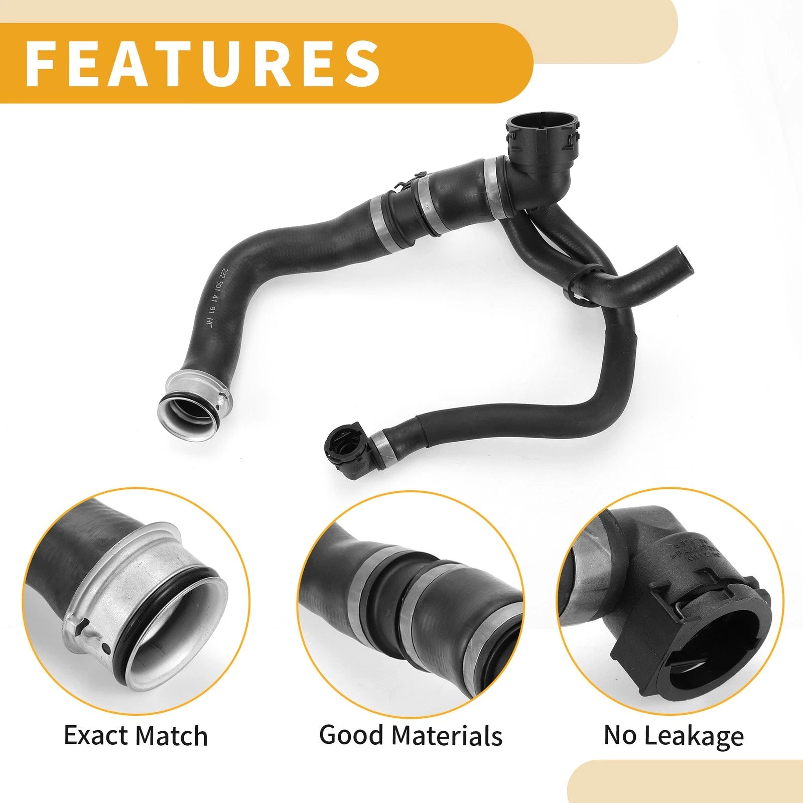 Engine Coolant Liquid Hose for Mercedes Benz S500 (2014–2017) No.A2225014191
