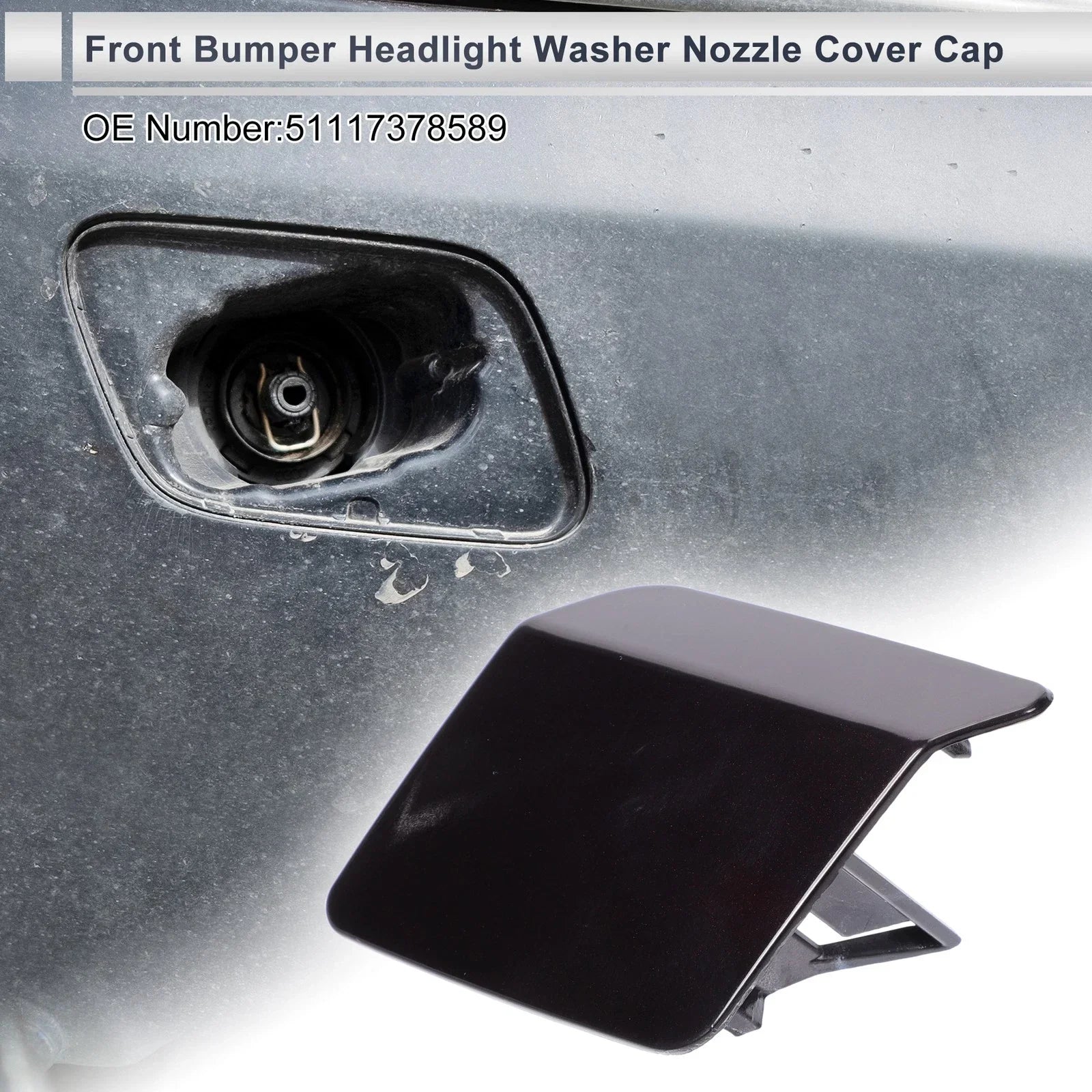Front Left Headlight Washer Nozzle Cover Cap for BMW X5 F15 (2013-2018)