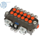 6 Spool Hydraulic Backhoe Directional Control Valve 21 GPM with Joysticks