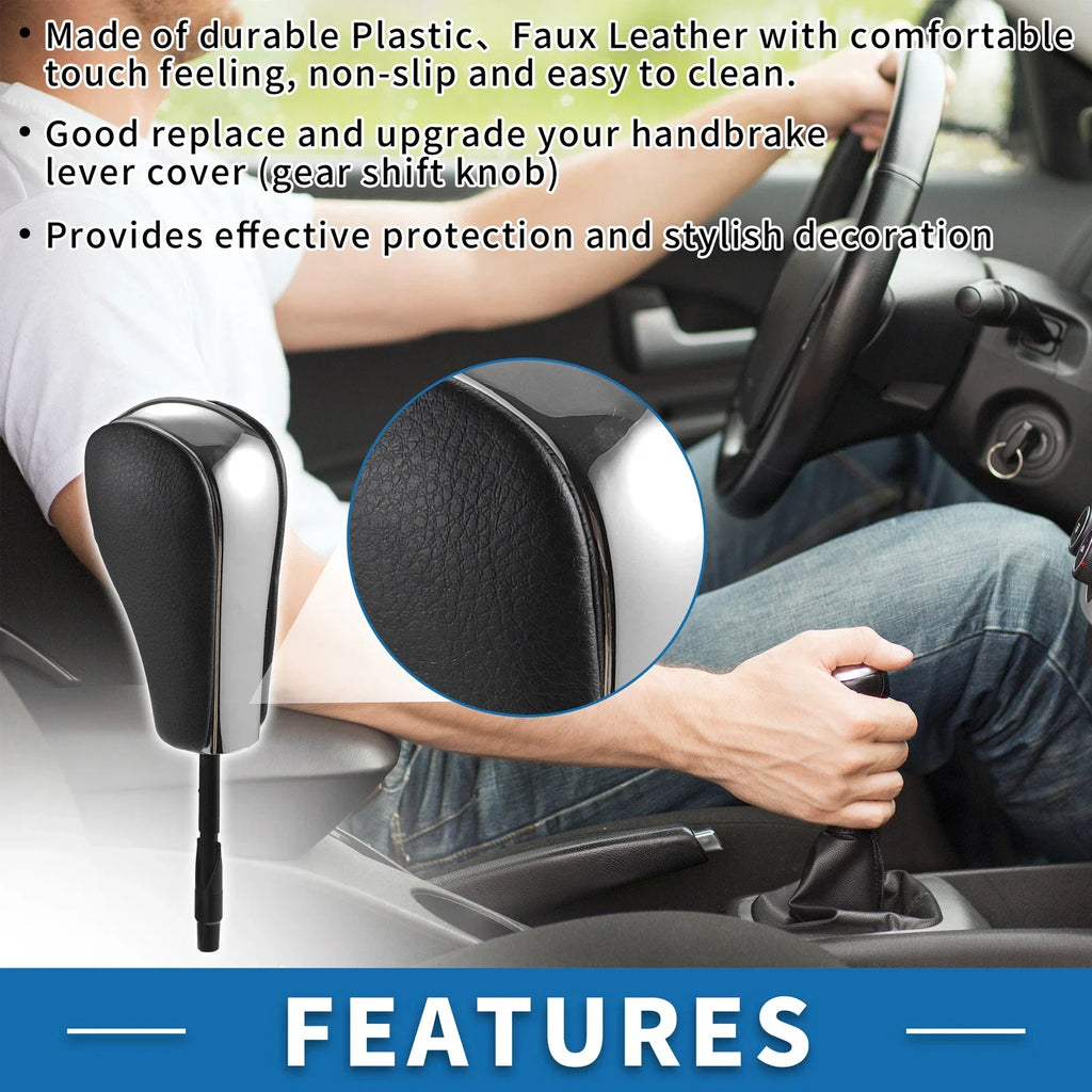 Gear Shifter Knob for BMW 1 Series E81 (2006-2011) Faux Leather Chrome
