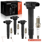 Set of 4 Ignition Coils & Spark Plugs for Mitsubishi RVR