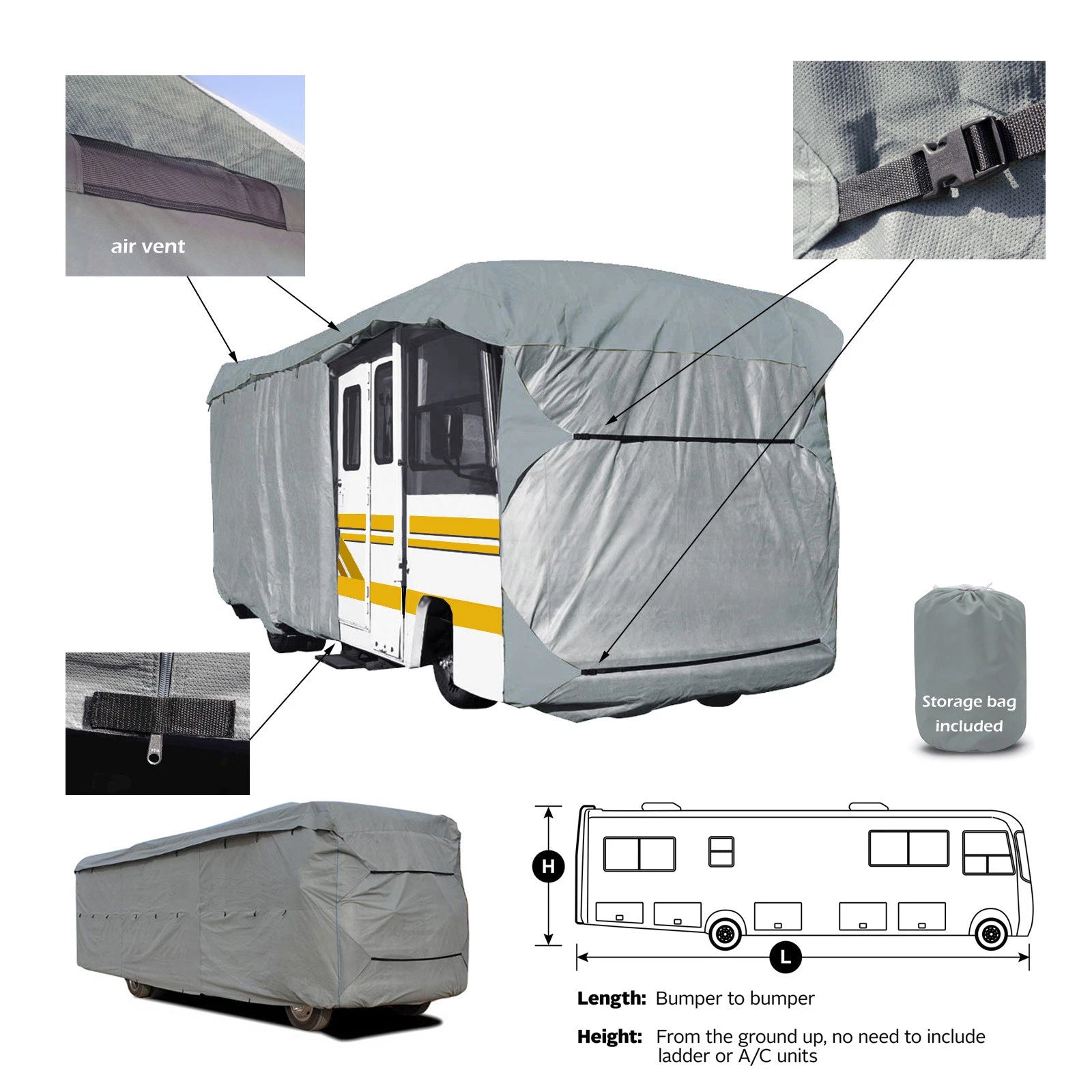 4 Layer Storage Cover for Fleetwood LX M-29VS (30' Class A Motorhome)