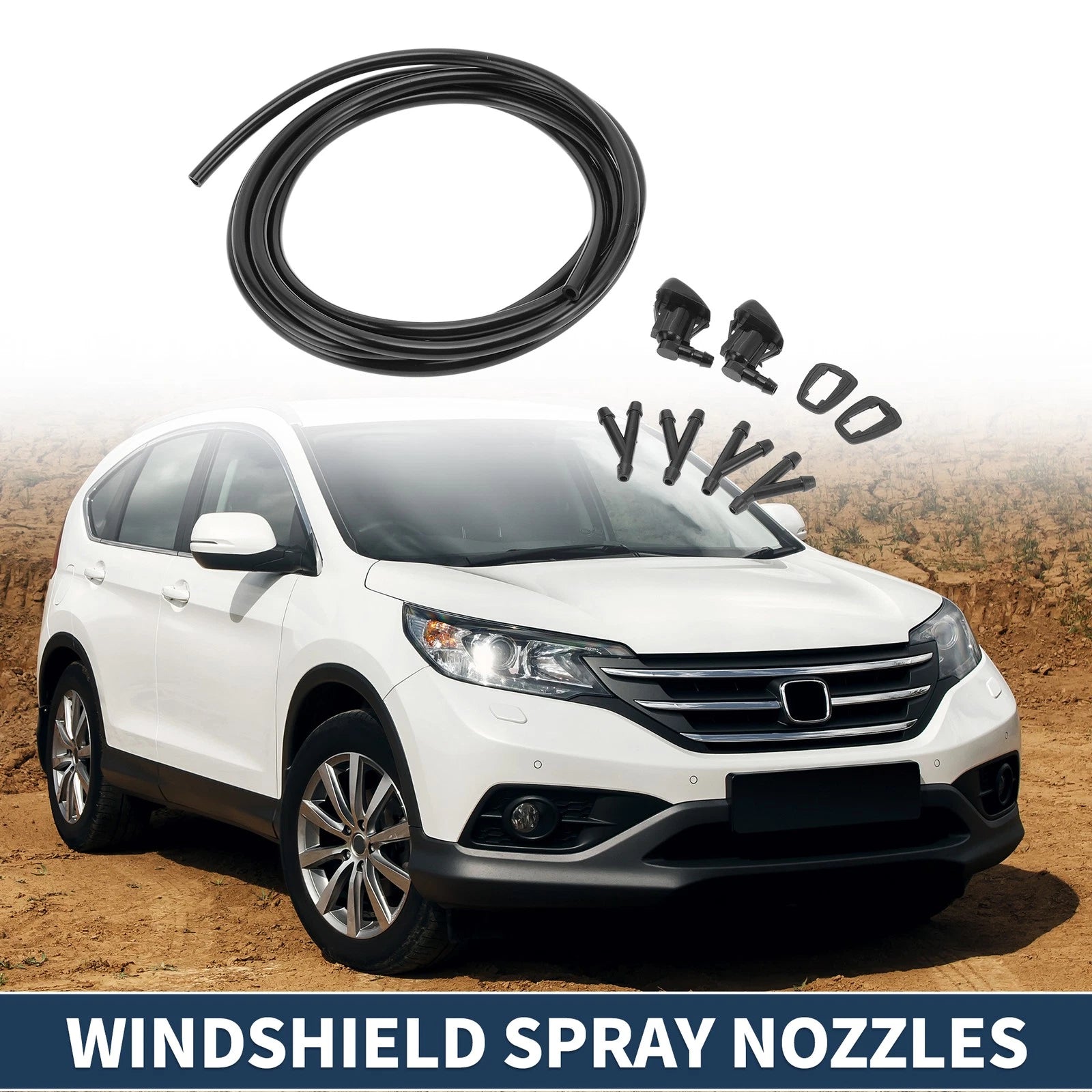 Set of 2 Front Windshield Washer Nozzles No. 85381AE020 for Toyota Sienna 