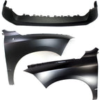 Front Bumper Cover Kit for Ram 1500 (2013–2022) Primed with Fender