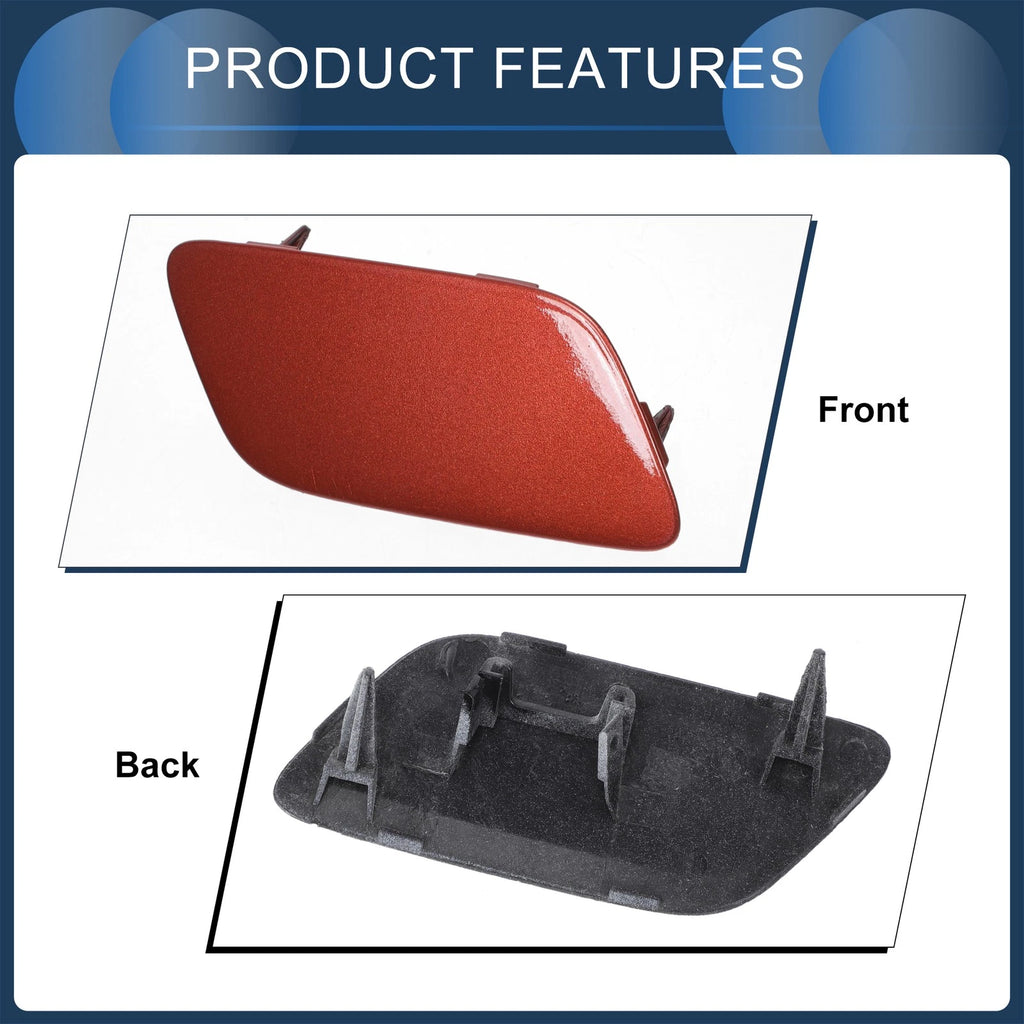 Front Right Washer Nozzle Cover Cap for Audi Q3 (2016–2017) Red 1 Pcs
