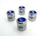 Valve Stem Caps Replacement Chrome Set for Hot Rod Car Truck ATV (—)