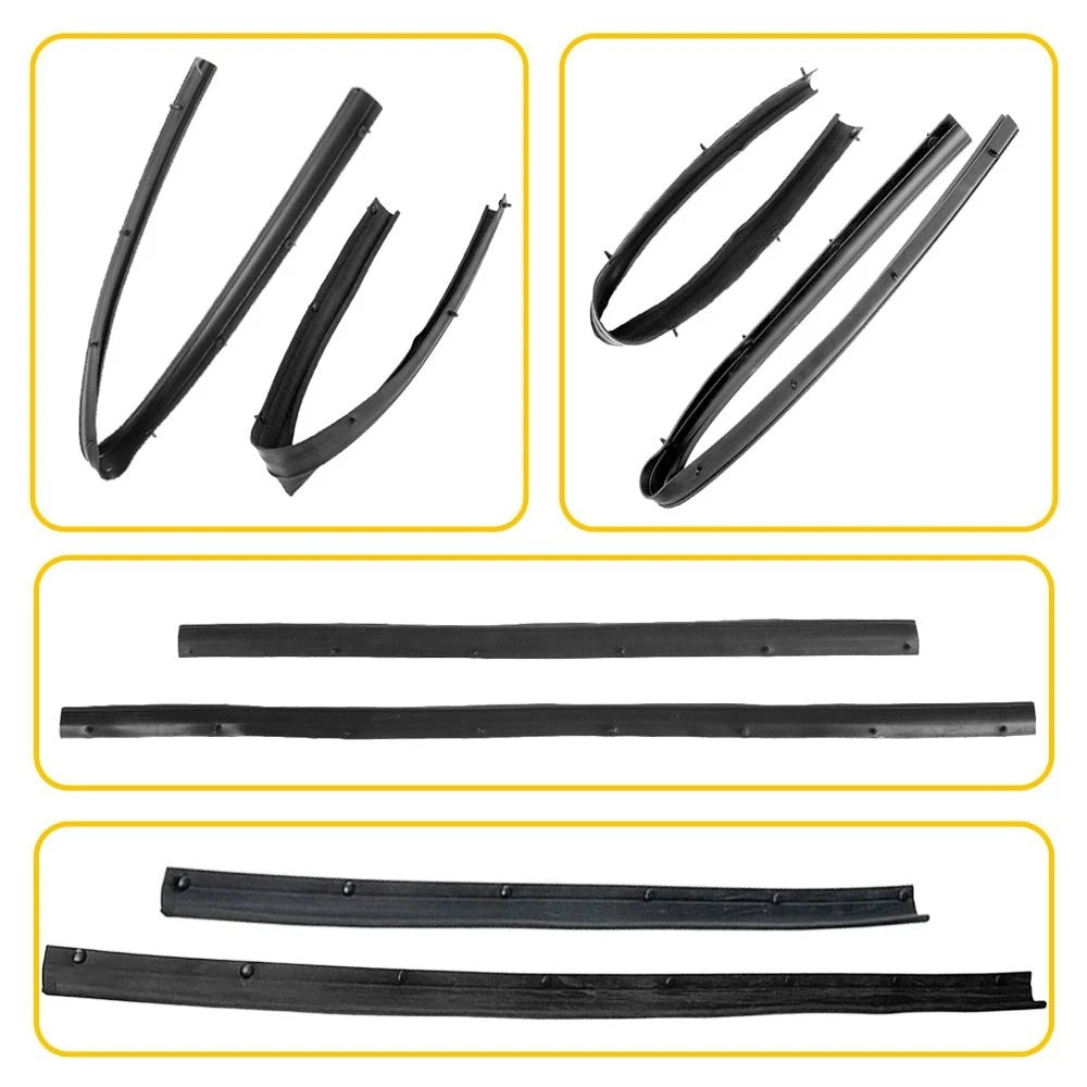 Set of 4 Lower Door Seal Trim Weatherstrip for Ford F-250 F-350 F-450