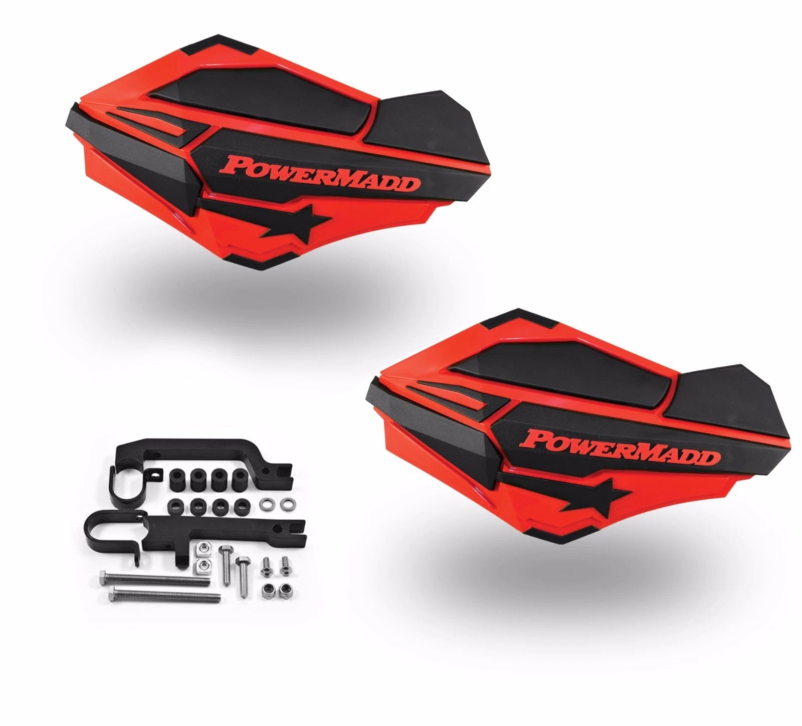 PowerMadd Sentinel Handguard Guards Kit for Snowmobile (Red/Black)
