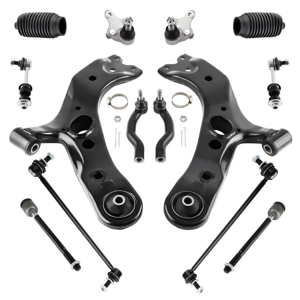 14Pcs Front Lower Control Arm & Sway Bar End Link for Toyota RAV4 (2006–2018)