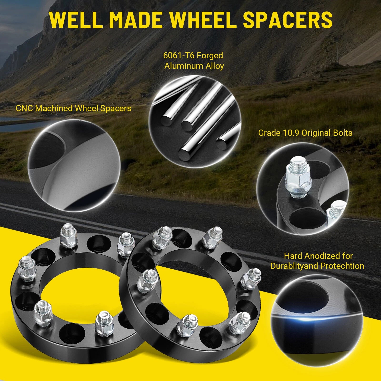 6x5.5 Wheel Spacers for Chevy Silverado 1500 & GMC Sierra (2014-2016)