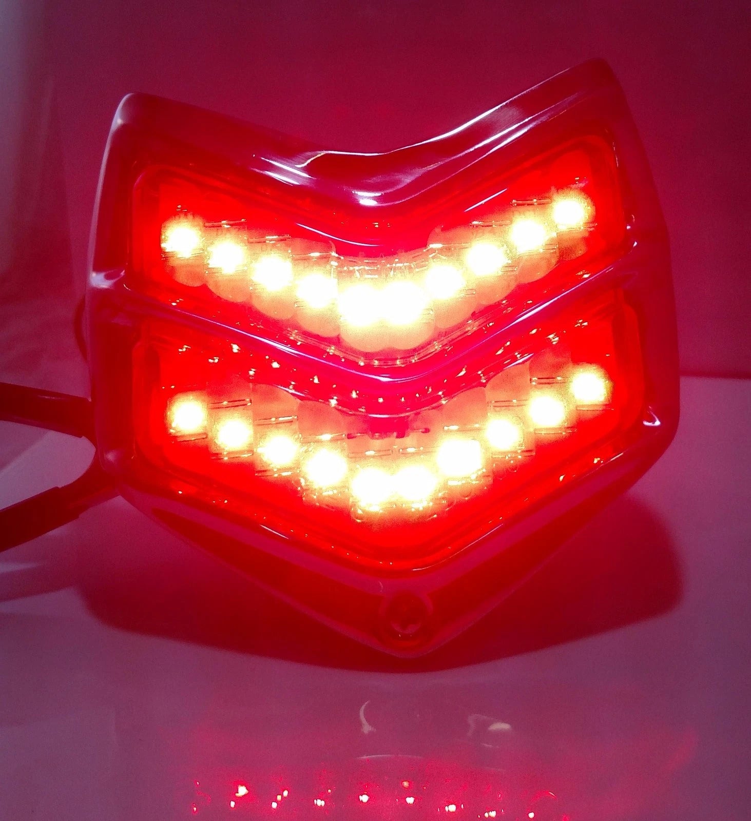 LED Tail Lights Pair with Stainless Steel Rim for 1940 Ford (Turn Brake)