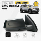Right Side Door Mirror for GMC Acadia (2017–2019) Power, Heated, Blind Spot, 7 Pins