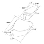 Driver Passenger Seats for Kawasaki Z900 (2017-2023) Black