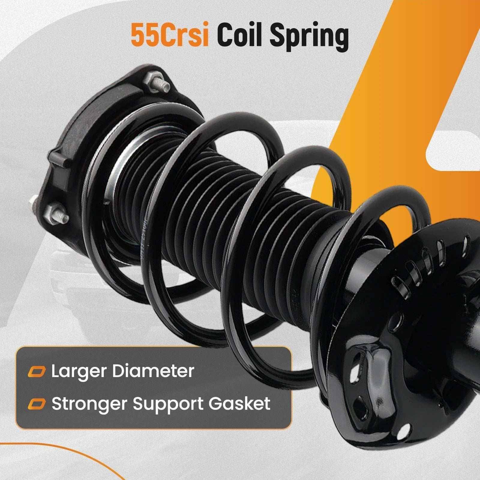 Front Pair Complete Struts Coil Springs for Volkswagen Tiguan (2009–2017)