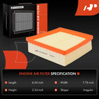 Engine Air Filter for Ford Fiesta (2011-2019) 1.0L 1.6L Flexible Panel