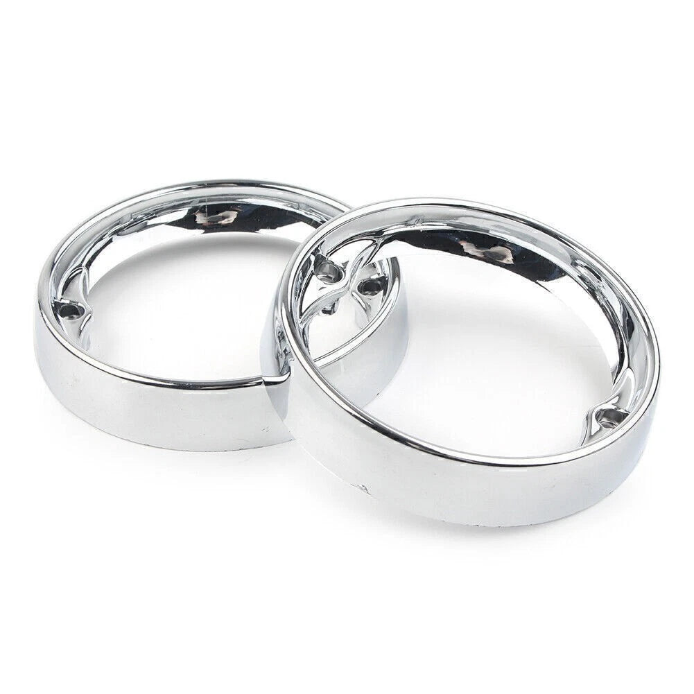 Chrome Visor-Style Turn Signal Bezels for Harley Electra Glide, Road King (1986–2016)