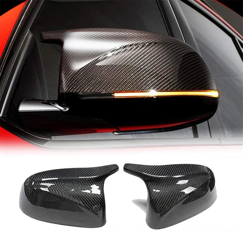 Carbon Fiber Side Mirror Cover Caps for BMW X3 X4 X5 G01 G02 G05 (2018-2024)