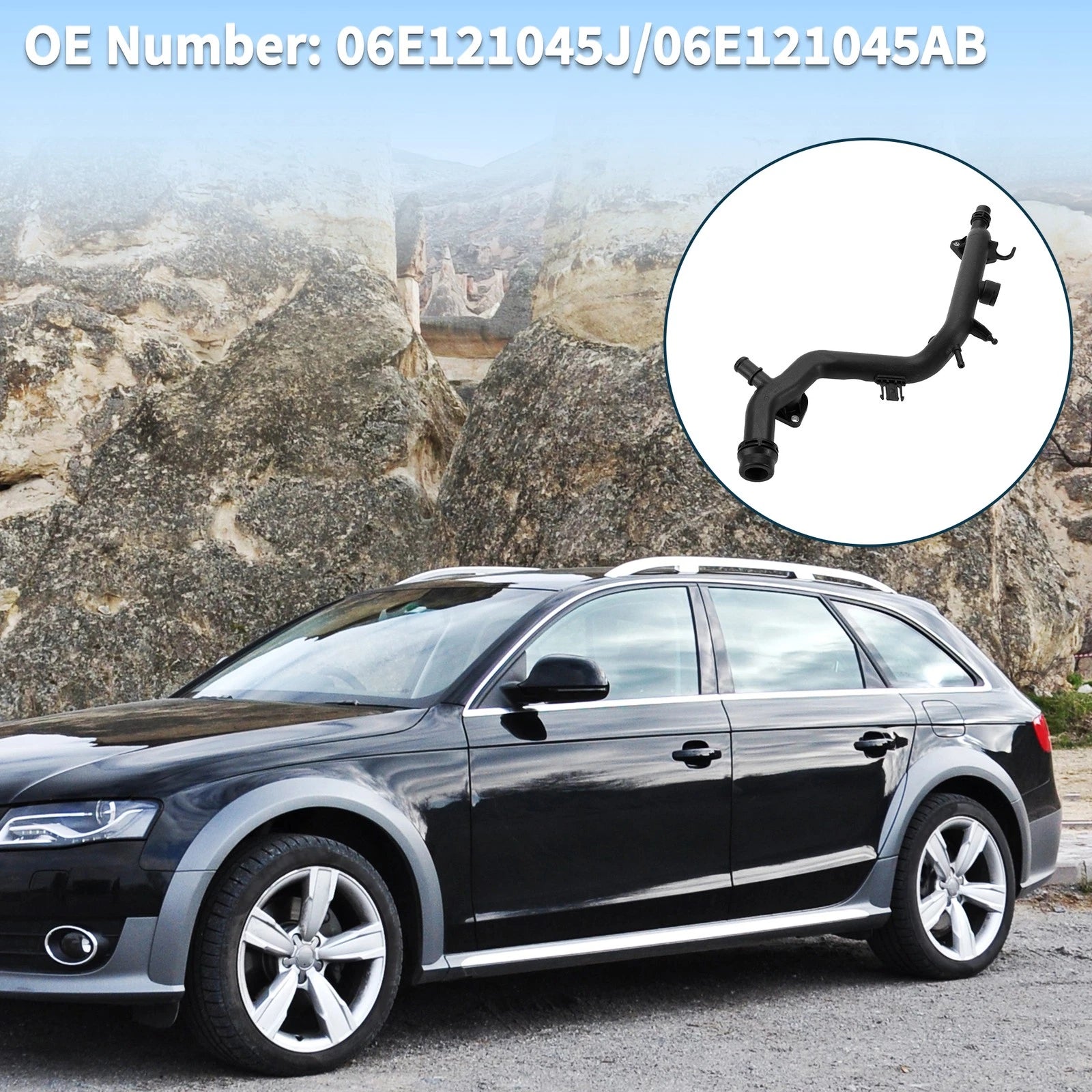 Engine Cooling Water Line for Audi Q5 3.2L V6 (2009–2012) No. 06E121045J/06E121045AB