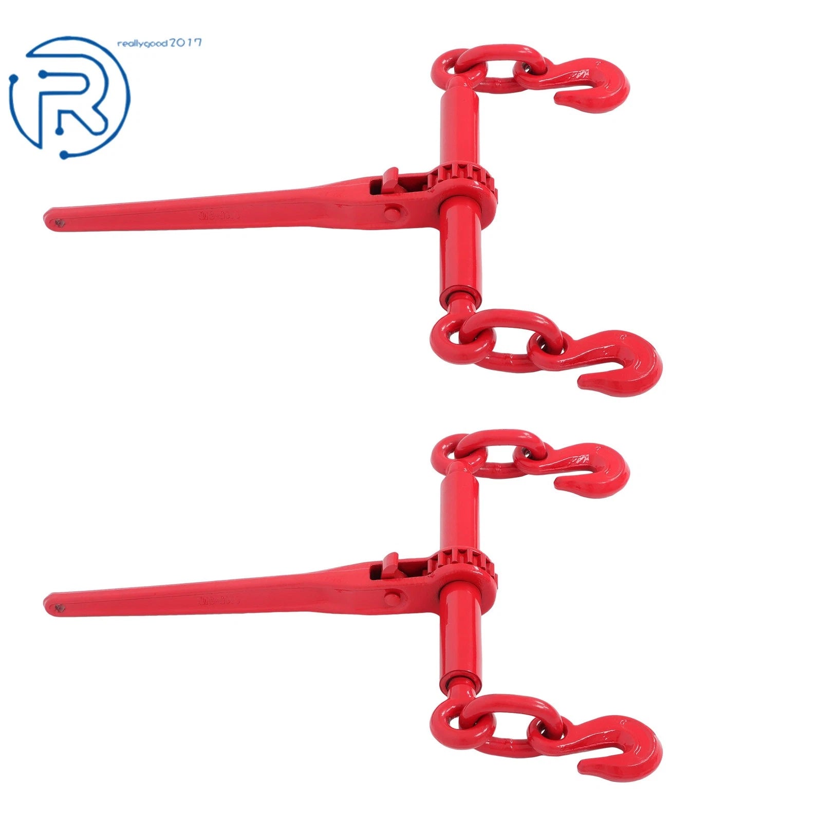 Set of 2 Chain Load Binders for Trucks (5/16"-3/8", 5400lbs WLL)
