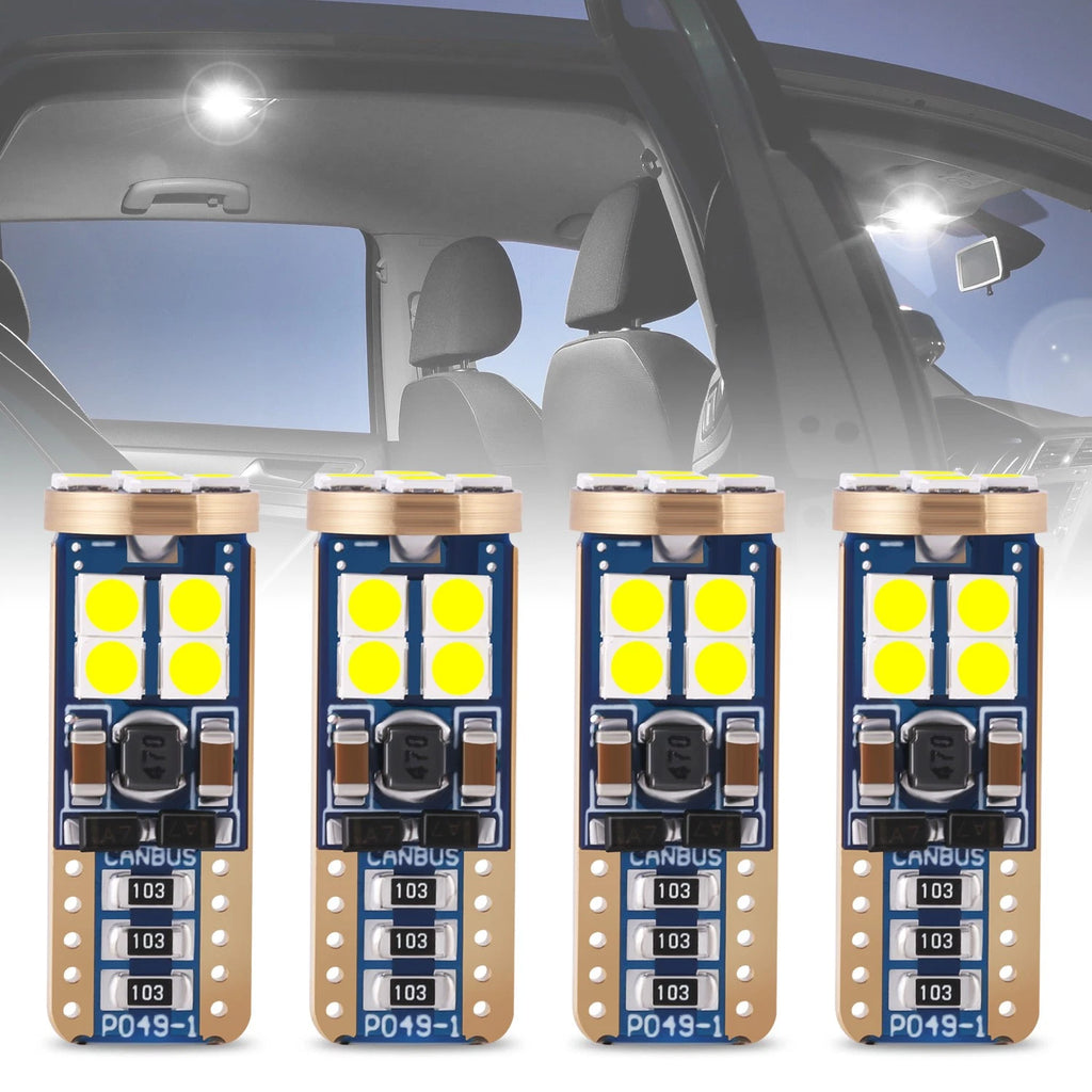 Set of 4 LED Bulbs for Ford Mustang (2011–2022) Glove Box Cargo Map Light