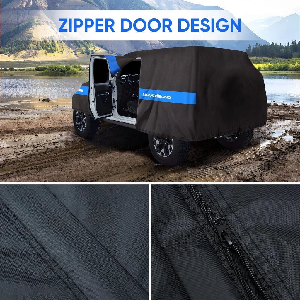 Heavy Duty Car Cover for Jeep Wrangler JKU JLU (1999–2025) UV Dust Protector