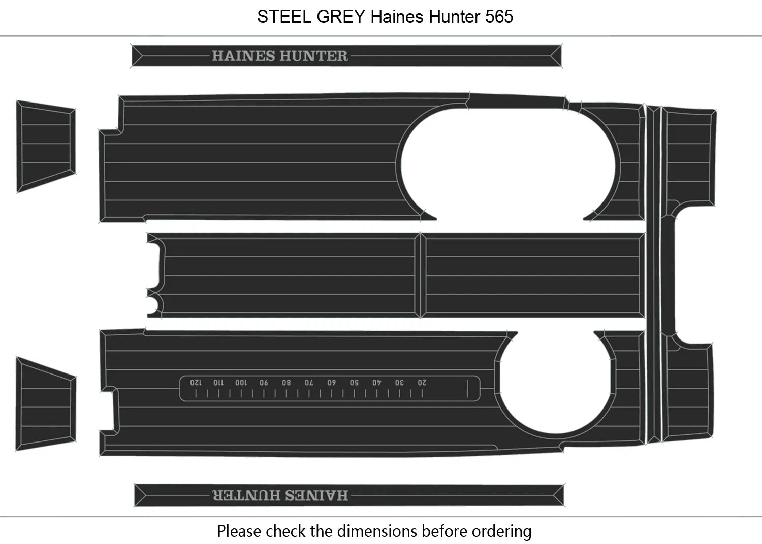 EVA Pad Teak Deck Flooring for Haines Hunter 565