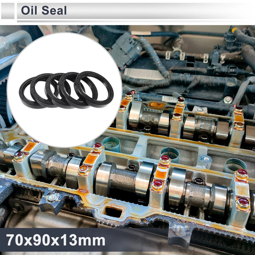 Set of 5 Oil Seal Rotary Shaft Seal Nitrile Rubber 70x90x13mm