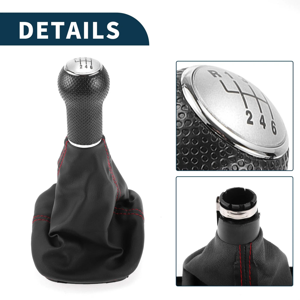 6 Speed Gear Shifter Knob with Cover No. 1J0711113C for Volkswagen Golf (2010–2014)