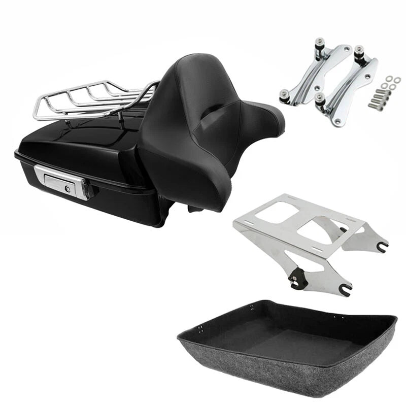 Chopped Trunk Luggage Backrest Rack Docking Kit for Harley Touring (2014–2026)