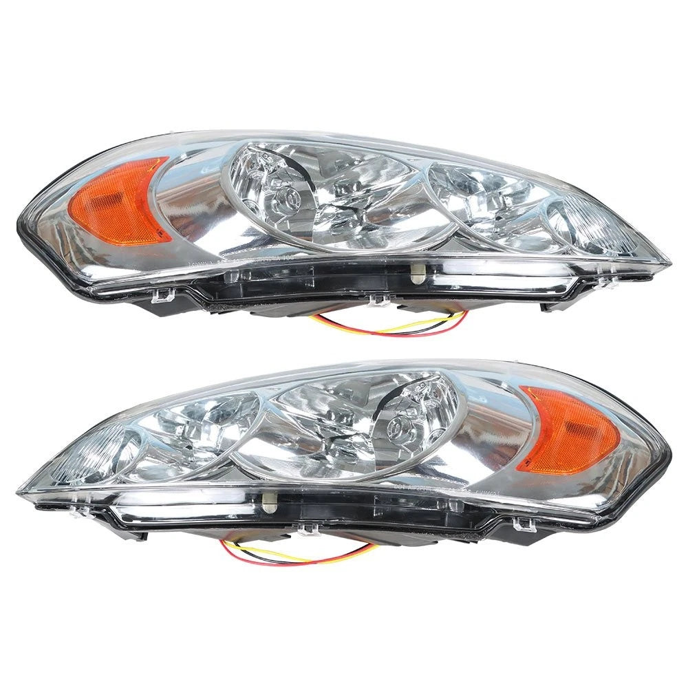 Set of 2 Headlights Assembly for Chevrolet Impala (2006–2013) Chrome Housing