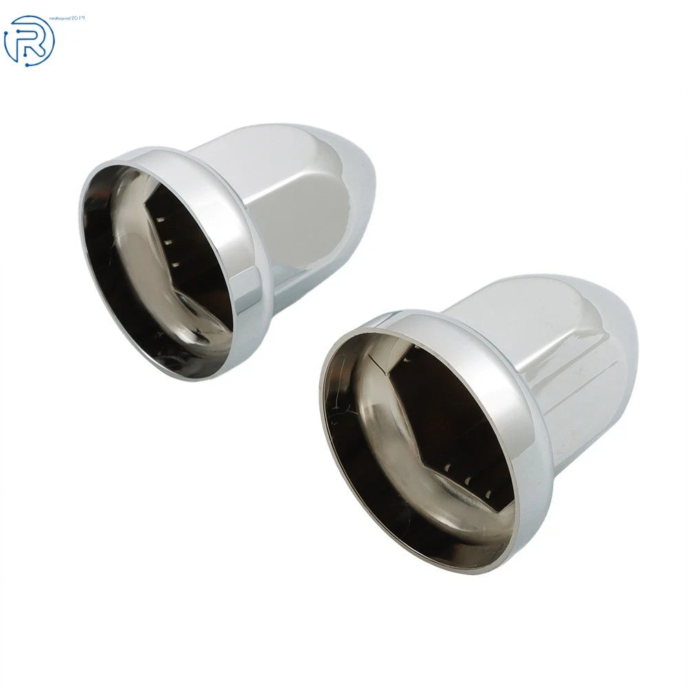 Set of 40 Chrome 33mm Truck Lug Nuts with Flanged Cap