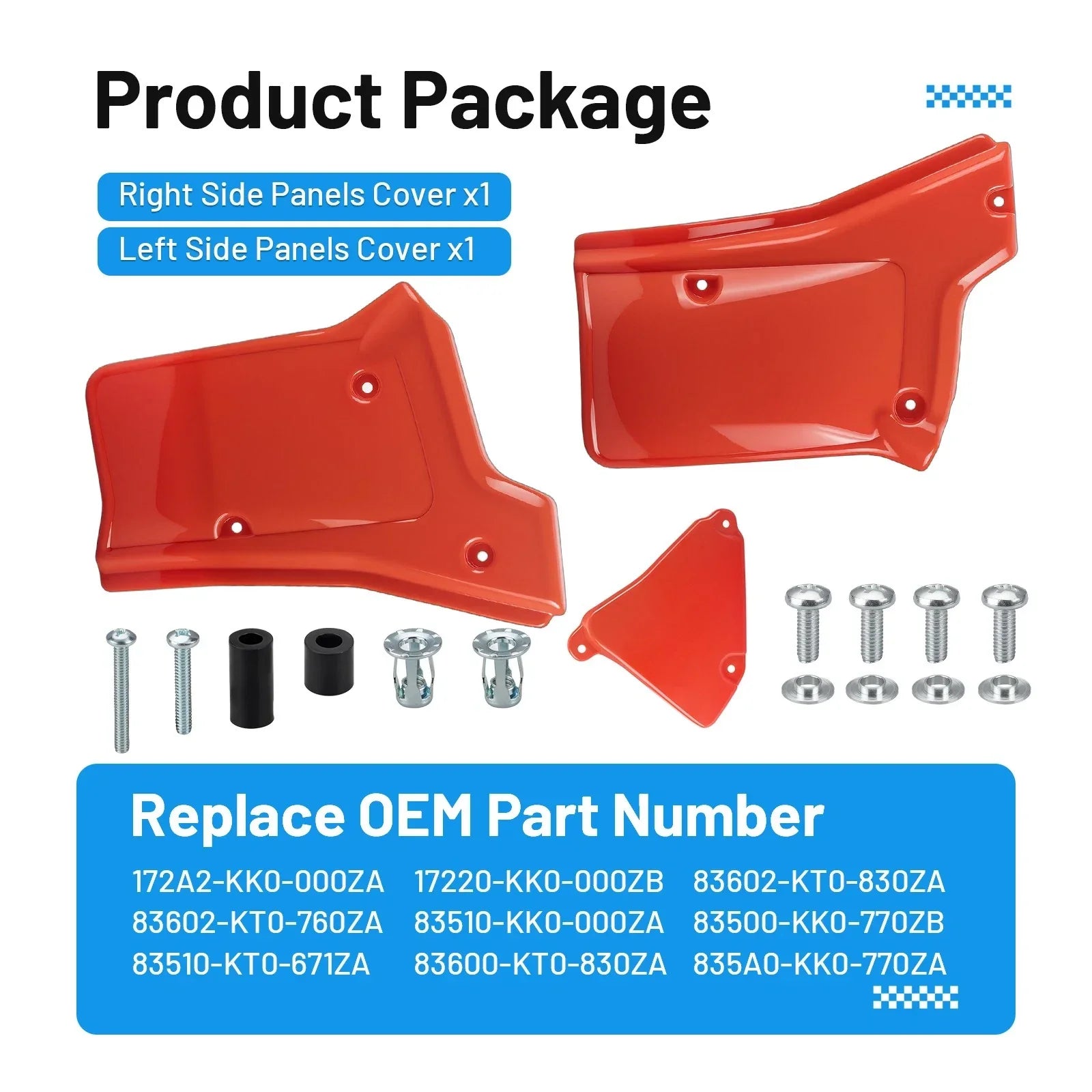 Left Right Side Cover Panels Fairing Set for Honda XR250R XR200R (1984–2002)